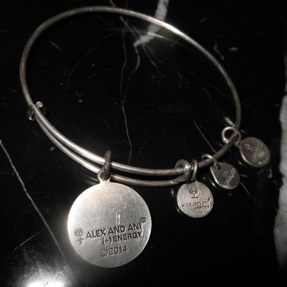 Alex And Ani Letter Initial J Charm Rafaelian Silv - Picture 6 of 7